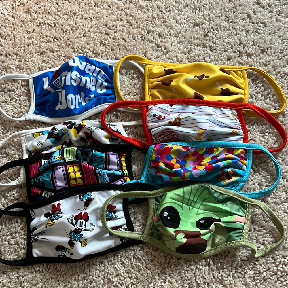 Lot of Walt Disney World cloth Face Masks